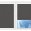 Рулонные кассетные шторы УНИ - Силк-скрин-алю-темно-серый на пластиковые окна