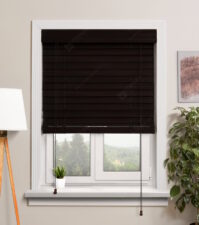 Бамбуковые жалюзи 50 мм, цвет черный 50K-305