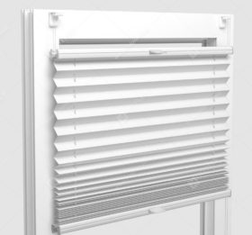 Шторы Плиссе - Аида белый на пластиковые окна